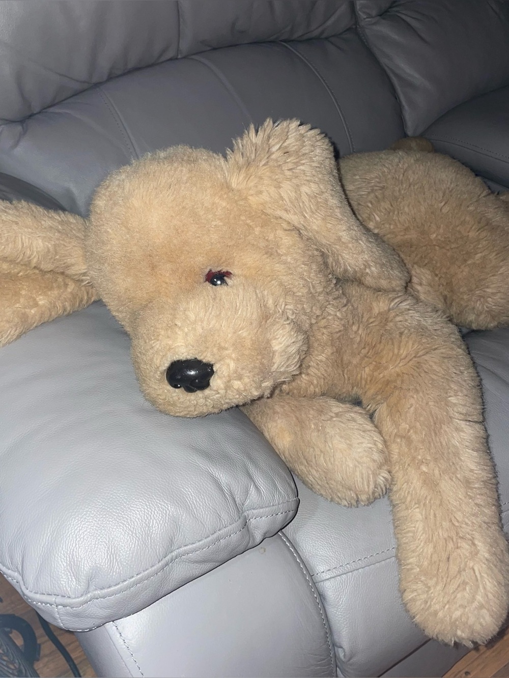 VTG 1985 Large GUND Muttsy Dog Apx 33" Suede Paws Golden Retriever Plush